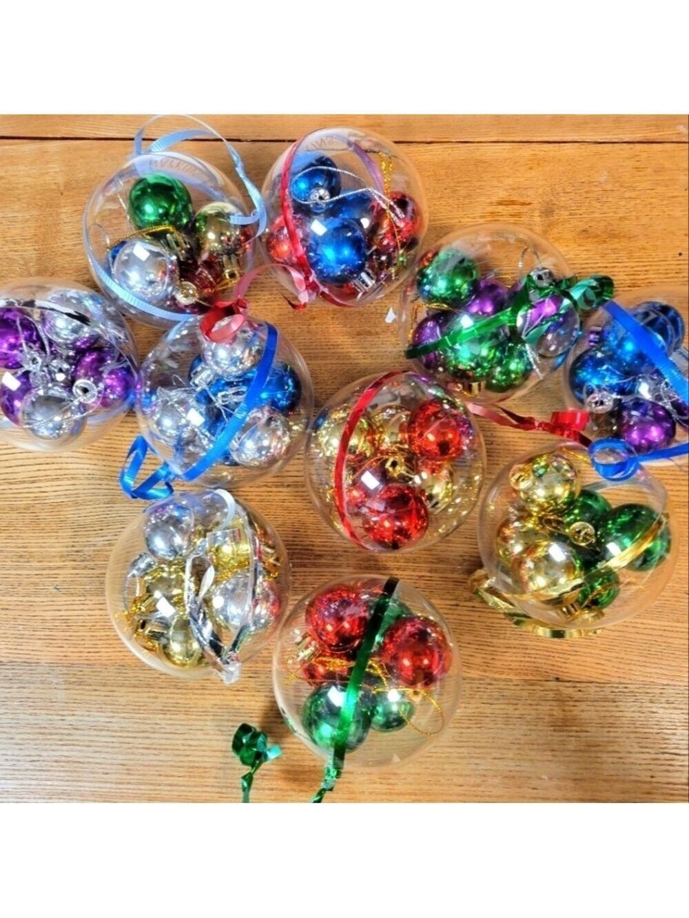 Artisanal Mini Ball Ornaments Large Clear Christmas